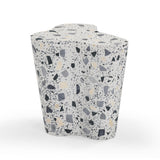 TOV Slab Black & White Riverbed Terrazzo Indoor/Outdoor Side Table