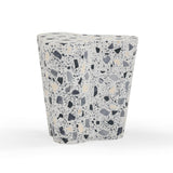 TOV Slab Black & White Riverbed Terrazzo Indoor/Outdoor Side Table