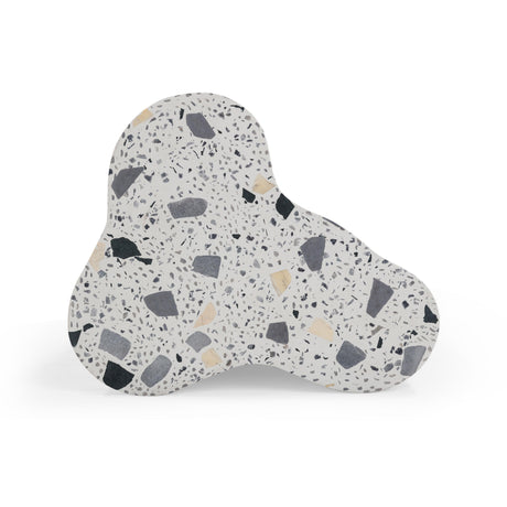 TOV Slab Black & White Riverbed Terrazzo Indoor/Outdoor Side Table