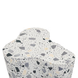 TOV Slab Black & White Riverbed Terrazzo Indoor/Outdoor Side Table