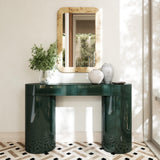 TOV Mira Deep Green High Gloss Console Table
