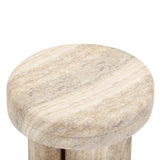 TOV Sheila Travertine Textured Concrete Side Table