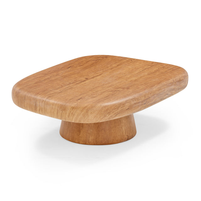 TOV Darial Wood Grain Pattern Indoor/Outdoor Coffee Table