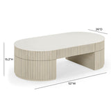 TOV Bella Cream Large Storage Coffee Table