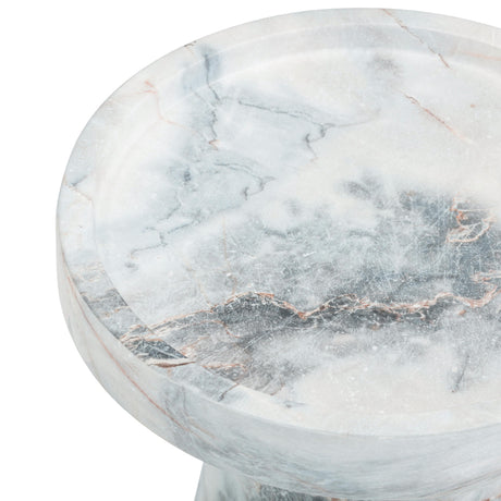 TOV Zara Aegean Marble Indoor / Outdoor Side Table