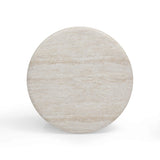 TOV Cynthia Travertine Concrete Indoor / Outdoor Side Table
