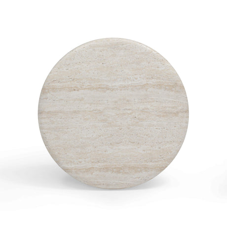 TOV Cynthia Travertine Concrete Indoor / Outdoor Side Table