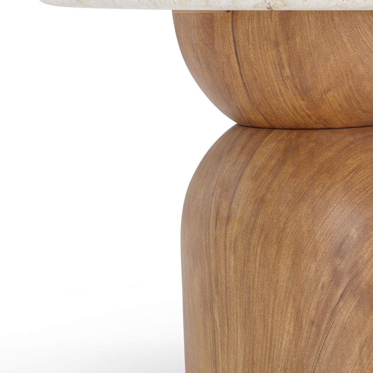 TOV Cynthia Travertine Concrete Indoor / Outdoor Side Table