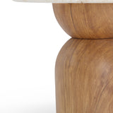 TOV Cynthia Travertine Concrete Indoor / Outdoor Side Table