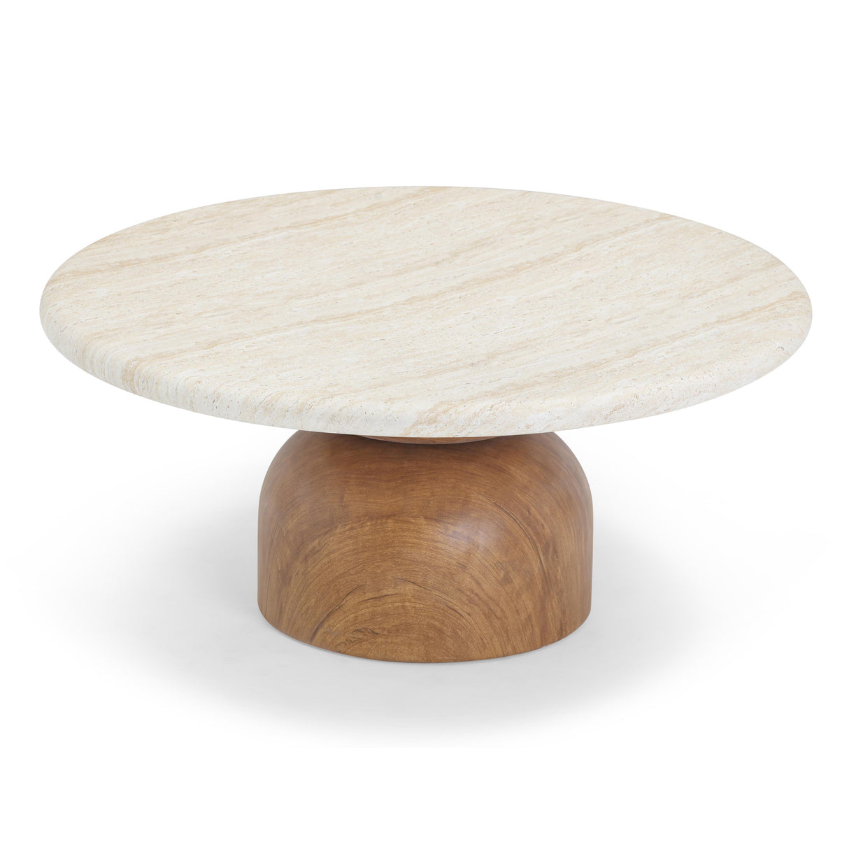 TOV Cynthia Travertine Concrete Indoor / Outdoor Coffee Table