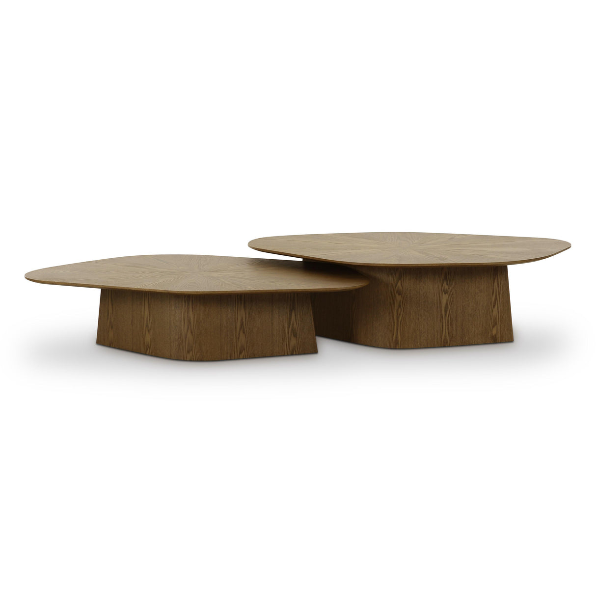TOV Roche Brown Ash Nesting Coffee Table Set