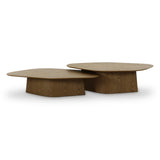 TOV Roche Brown Ash Nesting Coffee Table Set