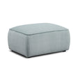 TOV Travie Sea Blue Performance Corduroy Velvet Ottoman