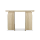 TOV Clementine Faux Travertine Console Table