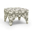 TOV Raji Cream Leopard Jacquard Ottoman