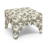 TOV Raji Cream Leopard Jacquard Ottoman