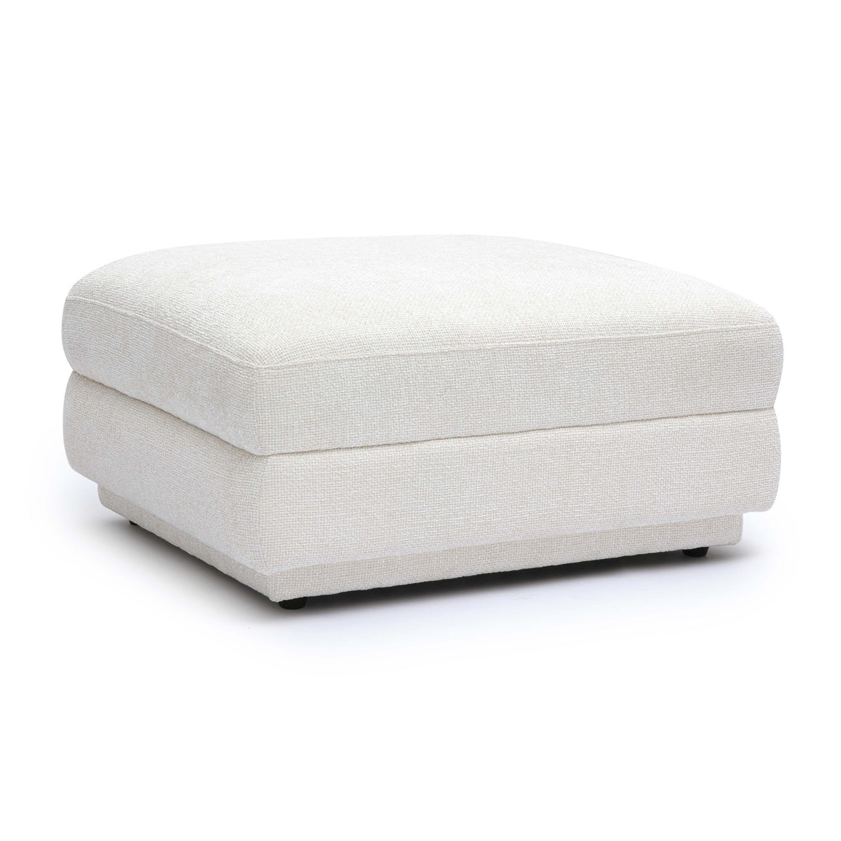 TOV Perry Cream Chenille Modular Ottoman