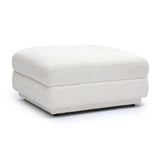 TOV Perry Cream Chenille Modular Ottoman