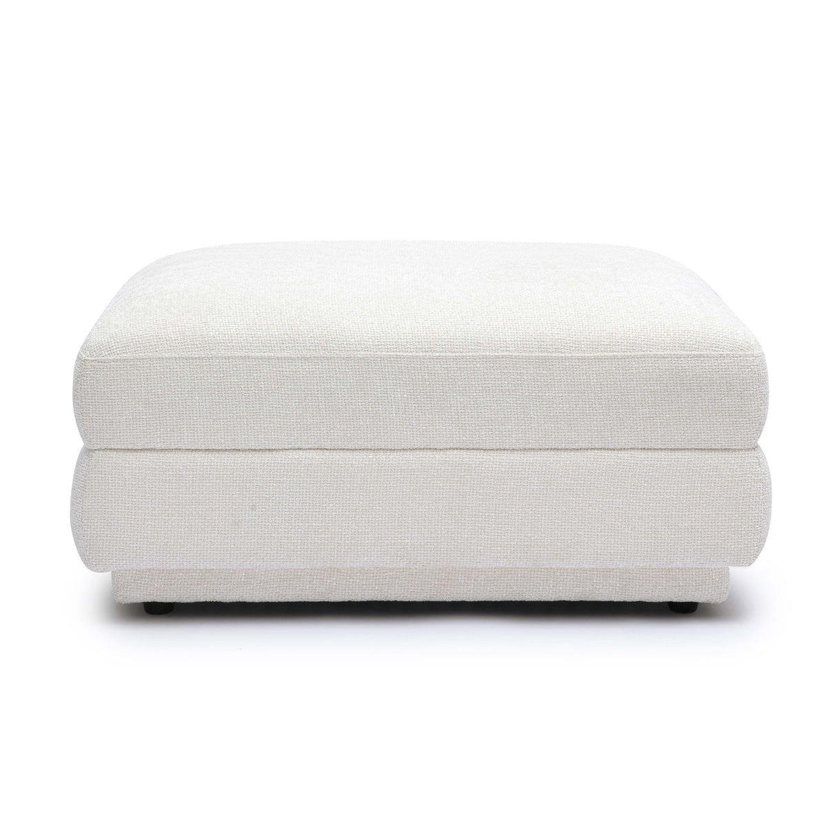 TOV Perry Cream Chenille Modular Ottoman