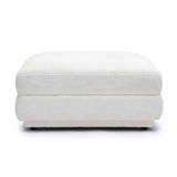TOV Perry Cream Chenille Modular Ottoman