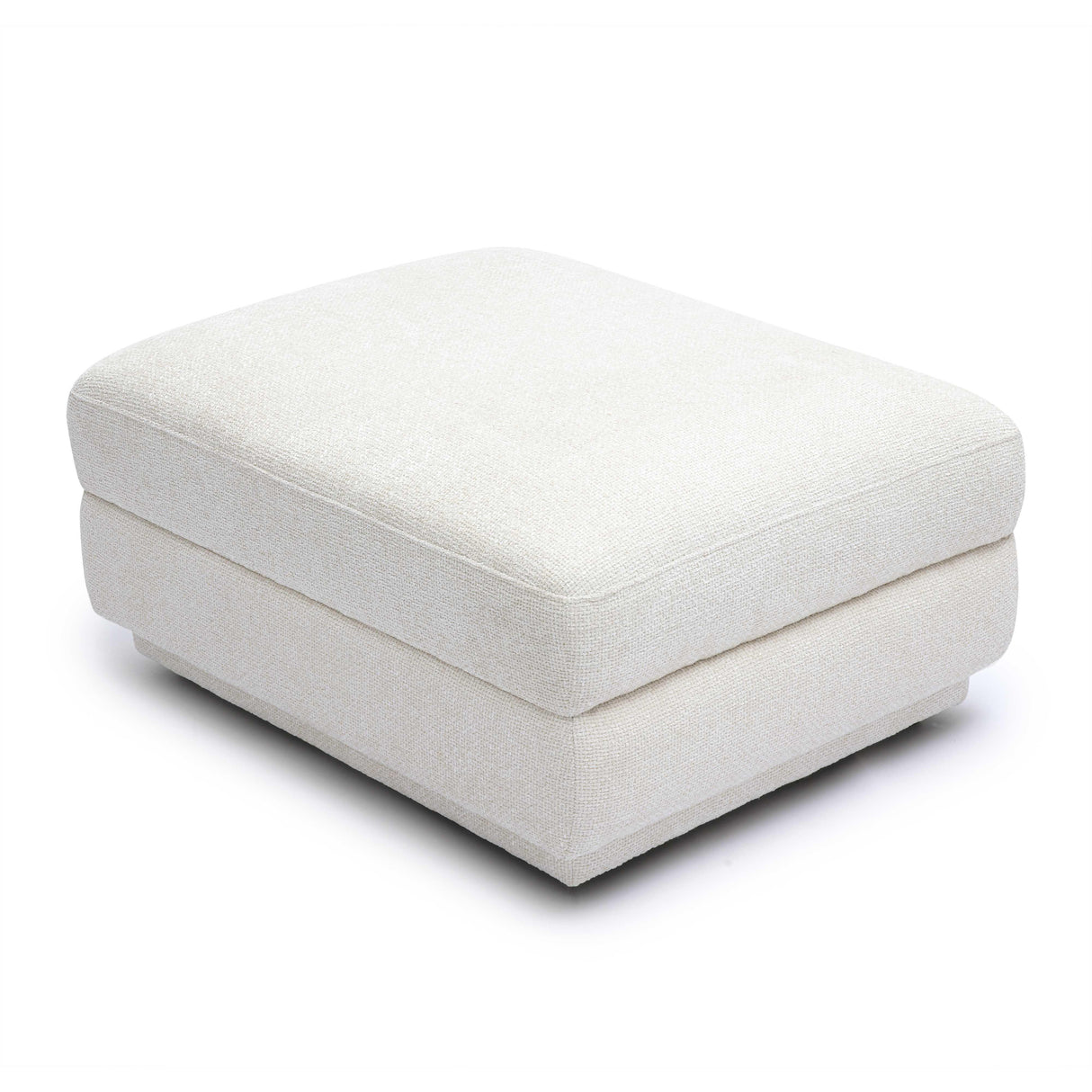 TOV Perry Cream Chenille Modular Ottoman