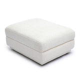 TOV Perry Cream Chenille Modular Ottoman