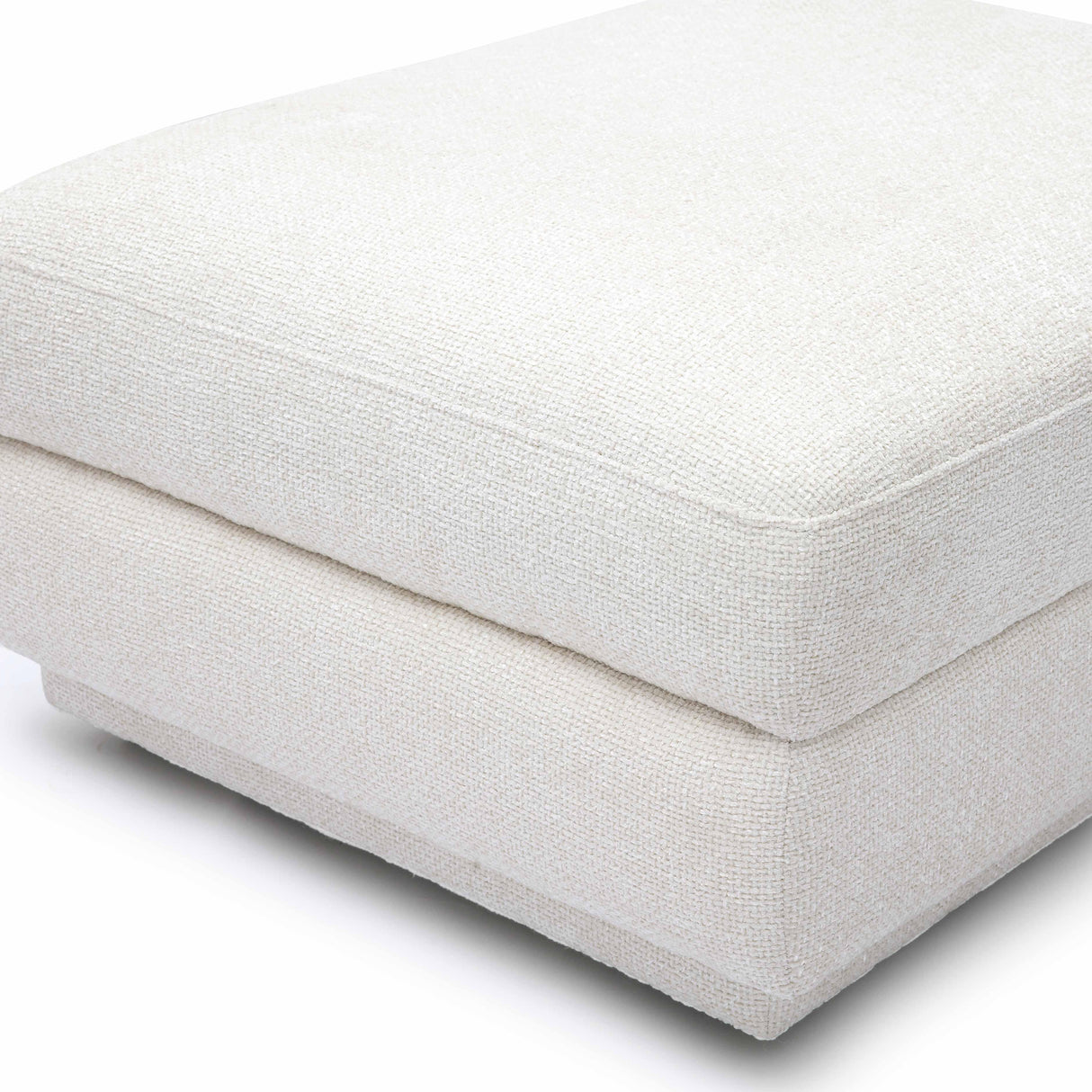 TOV Perry Cream Chenille Modular Ottoman