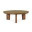 TOV Oani Walnut and Glass Round Coffee Table