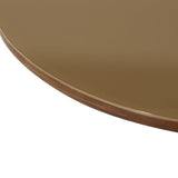 TOV Oani Walnut and Glass Round Coffee Table