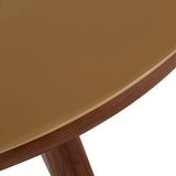 TOV Oani Walnut and Glass Round Coffee Table