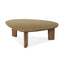 TOV Oani Walnut and Glass Triangular Coffee Table