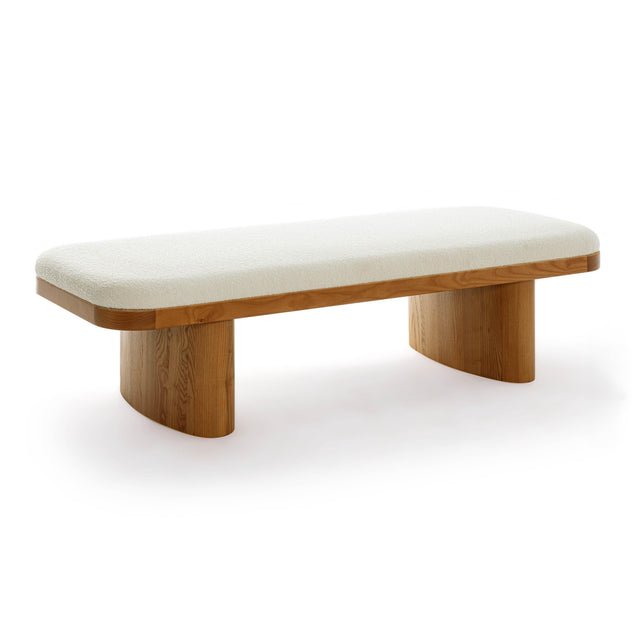 TOV Ollie White Performance Boucle Large Bench