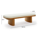 TOV Ollie White Performance Boucle Large Bench