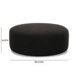 TOV Broohah Black Boucle Ottoman
