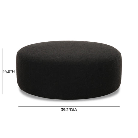 TOV Broohah Black Boucle Ottoman