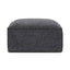 TOV Mindy Charcoal Chenille Basketweave Ottoman
