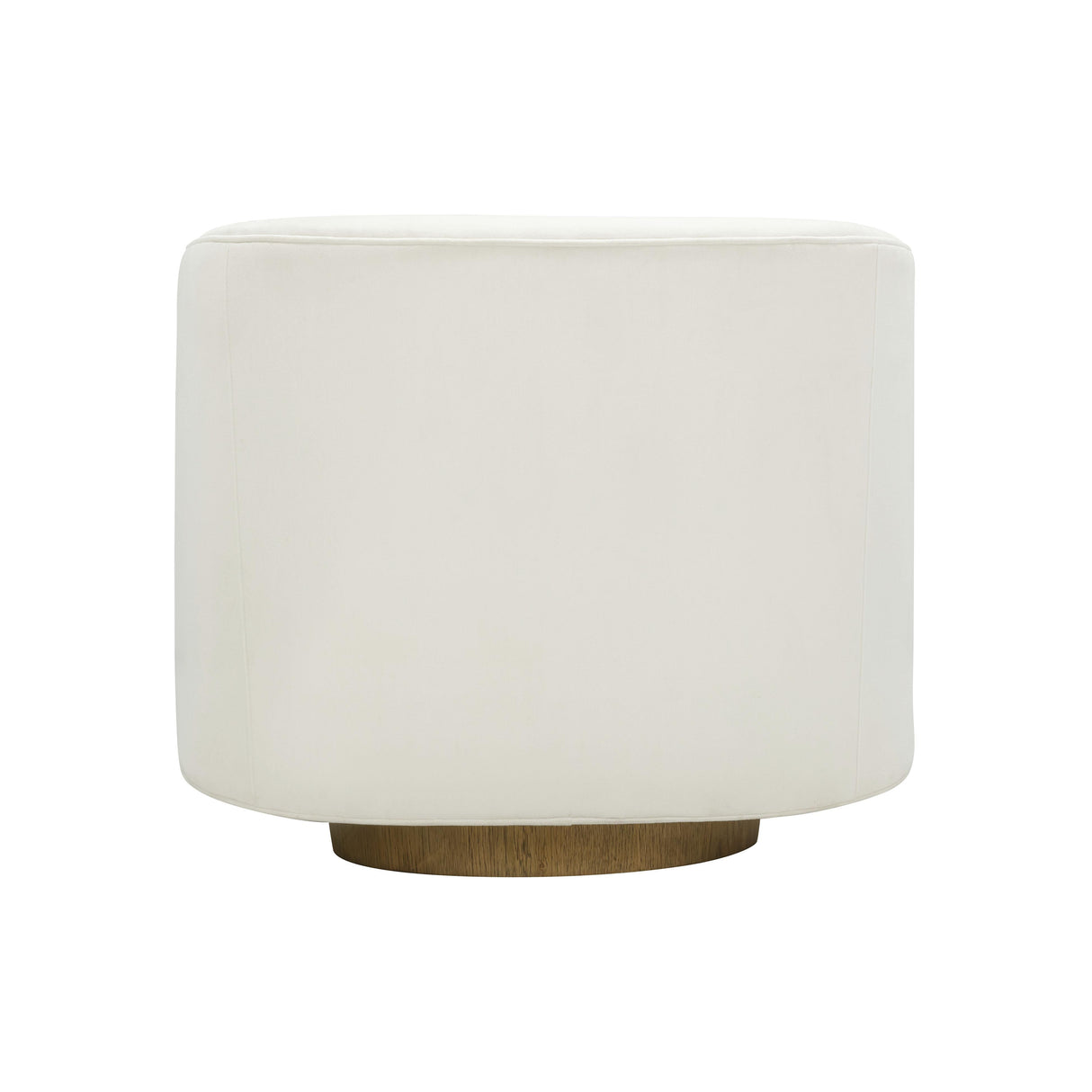 TOV Presley Cream Velvet Swivel Accent Chair