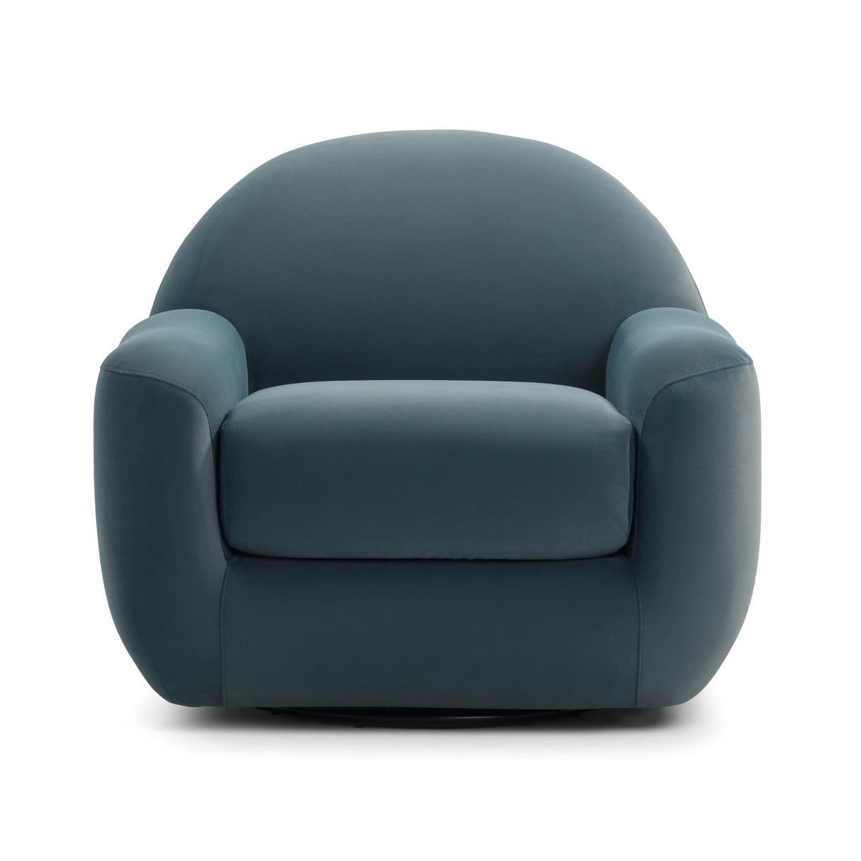TOV Tiago Dark Teal Velvet Swivel Chair