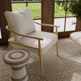 TOV Dixie Cream Performance Corduroy Accent Chair