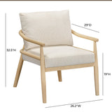 TOV Dixie Cream Performance Corduroy Accent Chair