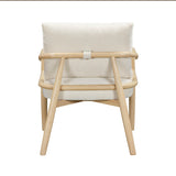 TOV Dixie Cream Chenille Velvet Accent Chair
