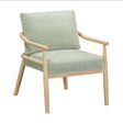 TOV Dixie Mint Green Chenille Velvet Accent Chair
