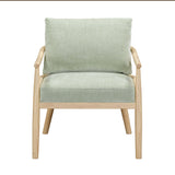 TOV Dixie Mint Green Chenille Velvet Accent Chair