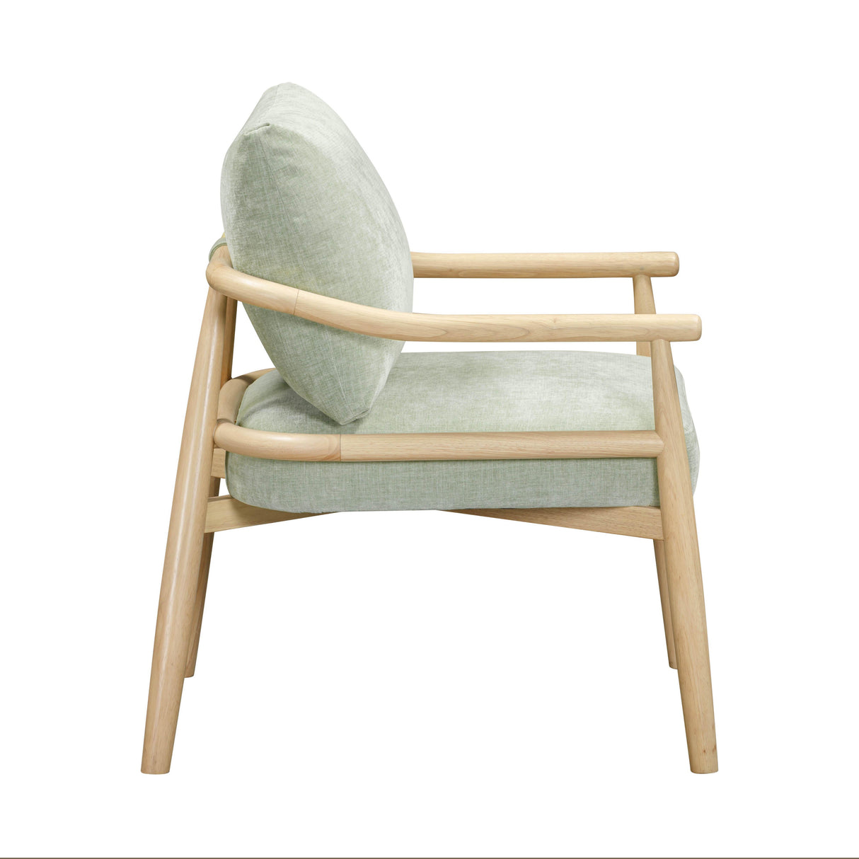 TOV Dixie Mint Green Chenille Velvet Accent Chair