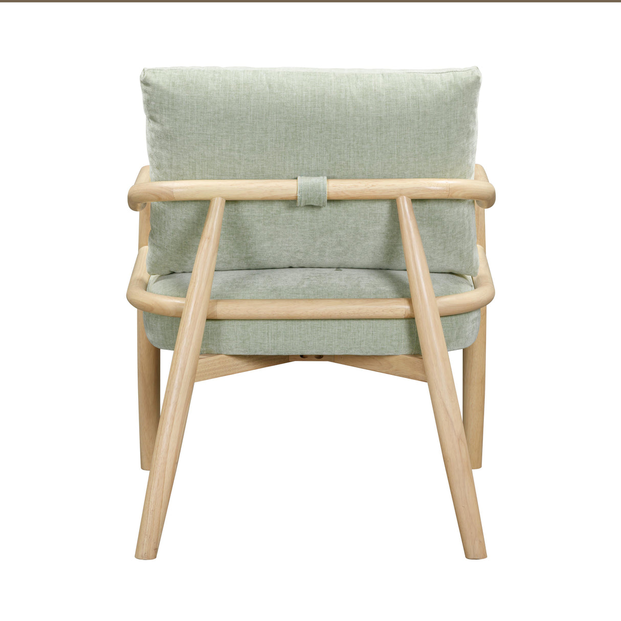 TOV Dixie Mint Green Chenille Velvet Accent Chair