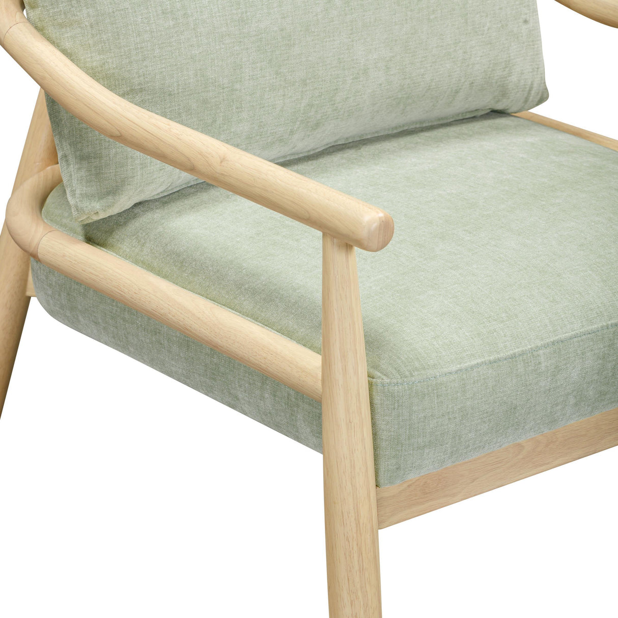 TOV Dixie Mint Green Chenille Velvet Accent Chair