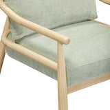 TOV Dixie Mint Green Chenille Velvet Accent Chair