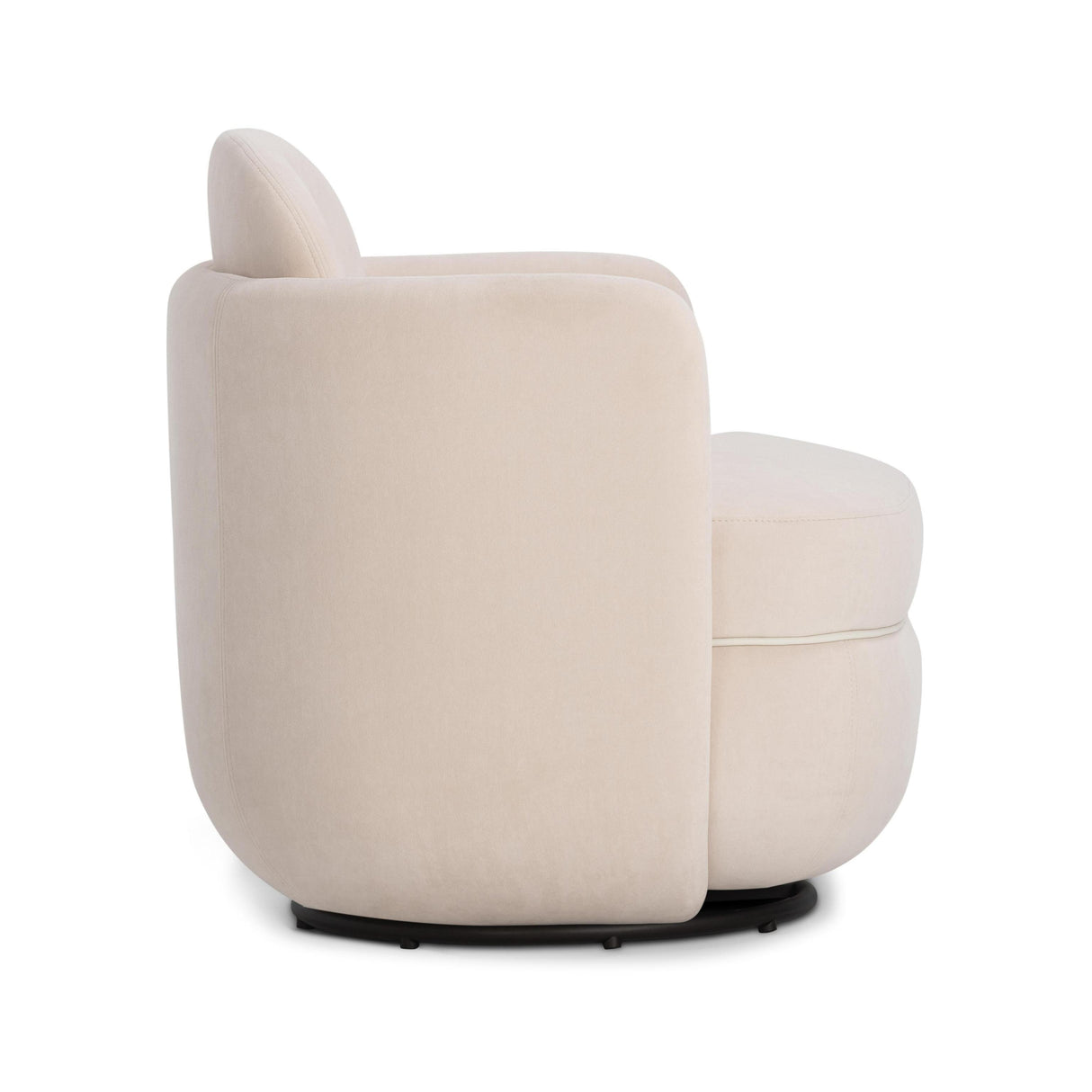 TOV Wolfie Light Blush Velvet Swivel Chair