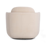 TOV Wolfie Light Blush Velvet Swivel Chair