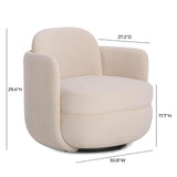 TOV Wolfie Light Blush Velvet Swivel Chair